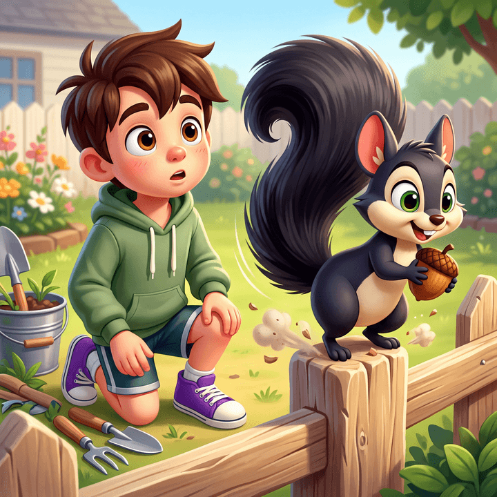 Sage and Busy the squirrel